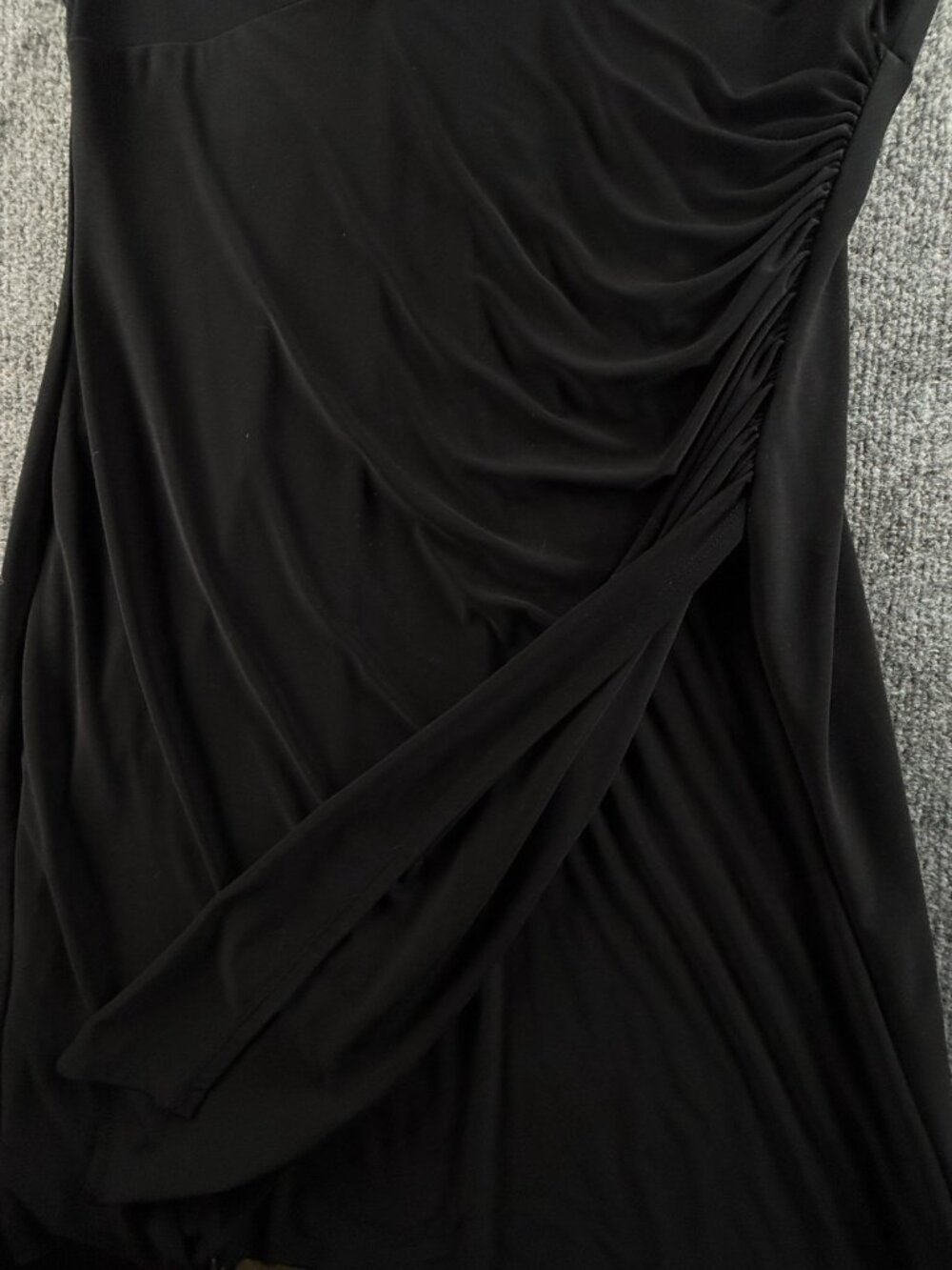 Lauren Ralph Lauren Black Dress Size Women 16 Stretch Sleeveless V Neck Knee - Picture 12 of 16